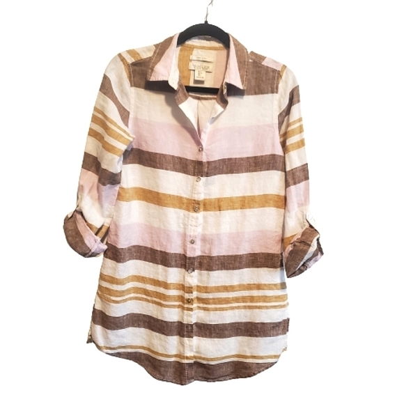 Rachel Zoe Small Linen Button Up - Picture 1 of 5